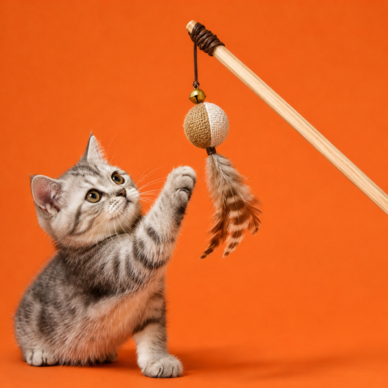 Canna da Pesca Poileo™ – Piumino & sonaglio per gatto
