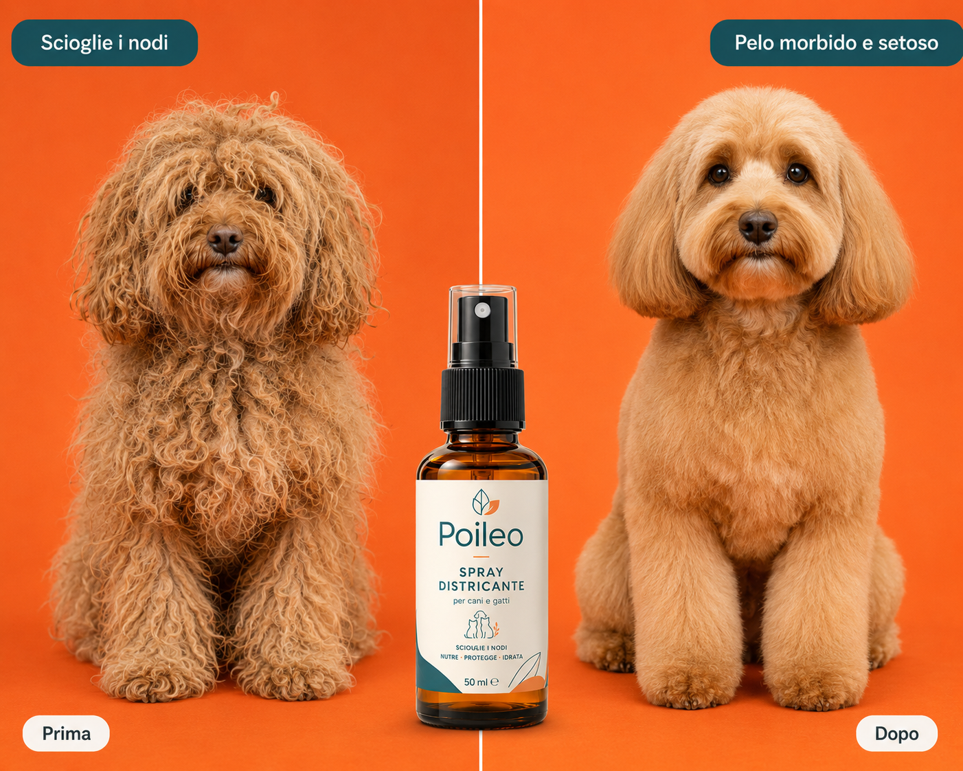 Spray Districante Poileo™ – Pelo morbido e senza nodi