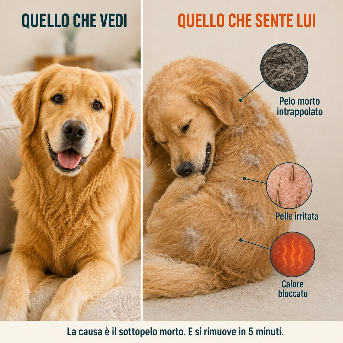 7 segnali che il tuo cane sta soffrendo per il pelo morto (e quasi nessuno li nota)